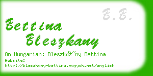 bettina bleszkany business card